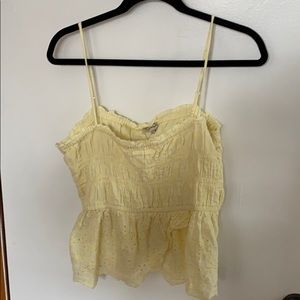 Yellow Spaghetti Strap Top